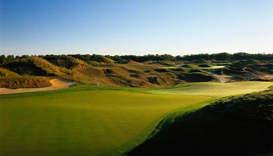 Panorámica de un campo de golf