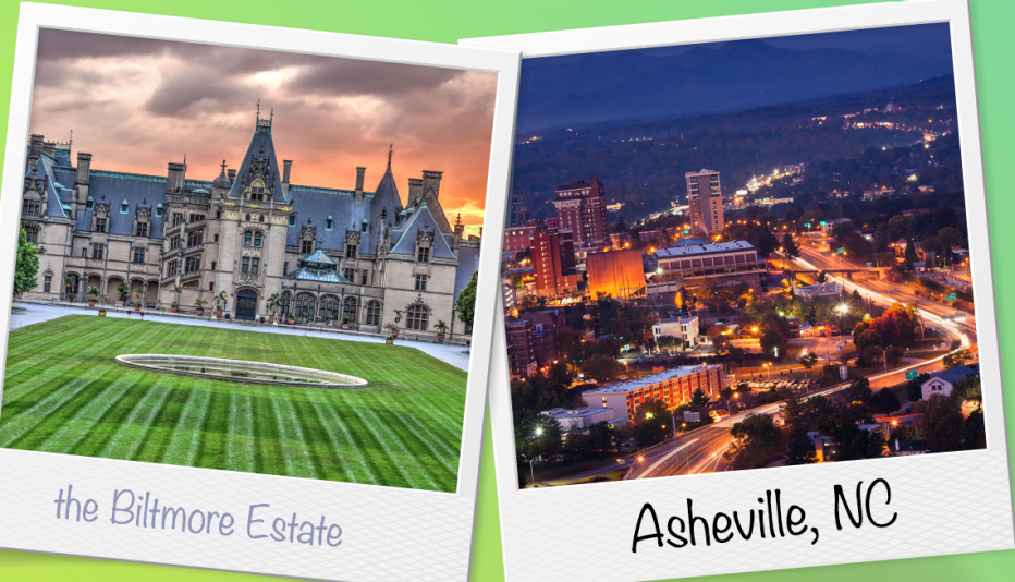 Izquierda: Biltmore Estate. Derecha: Asheville Carolina del Norte