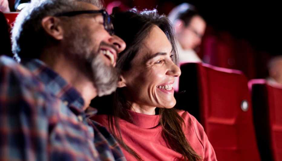 People watching a movie