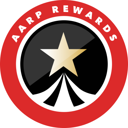 A A R P Rewards logo on clear background