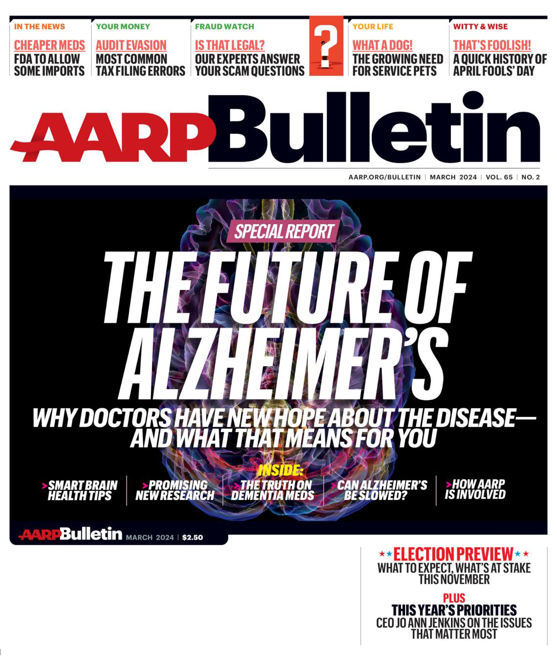 cover of aarp bulletin March 2024