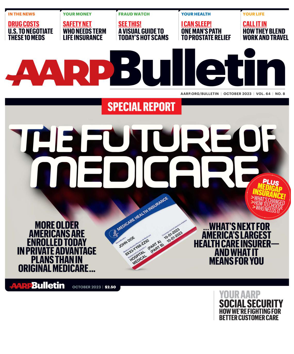 cover of aarp bulletin October 2023