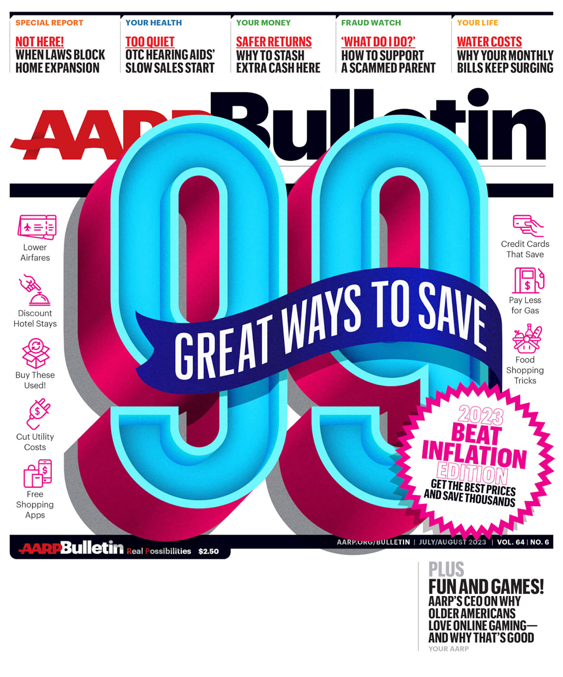 cover of aarp bulletin July/August 2023