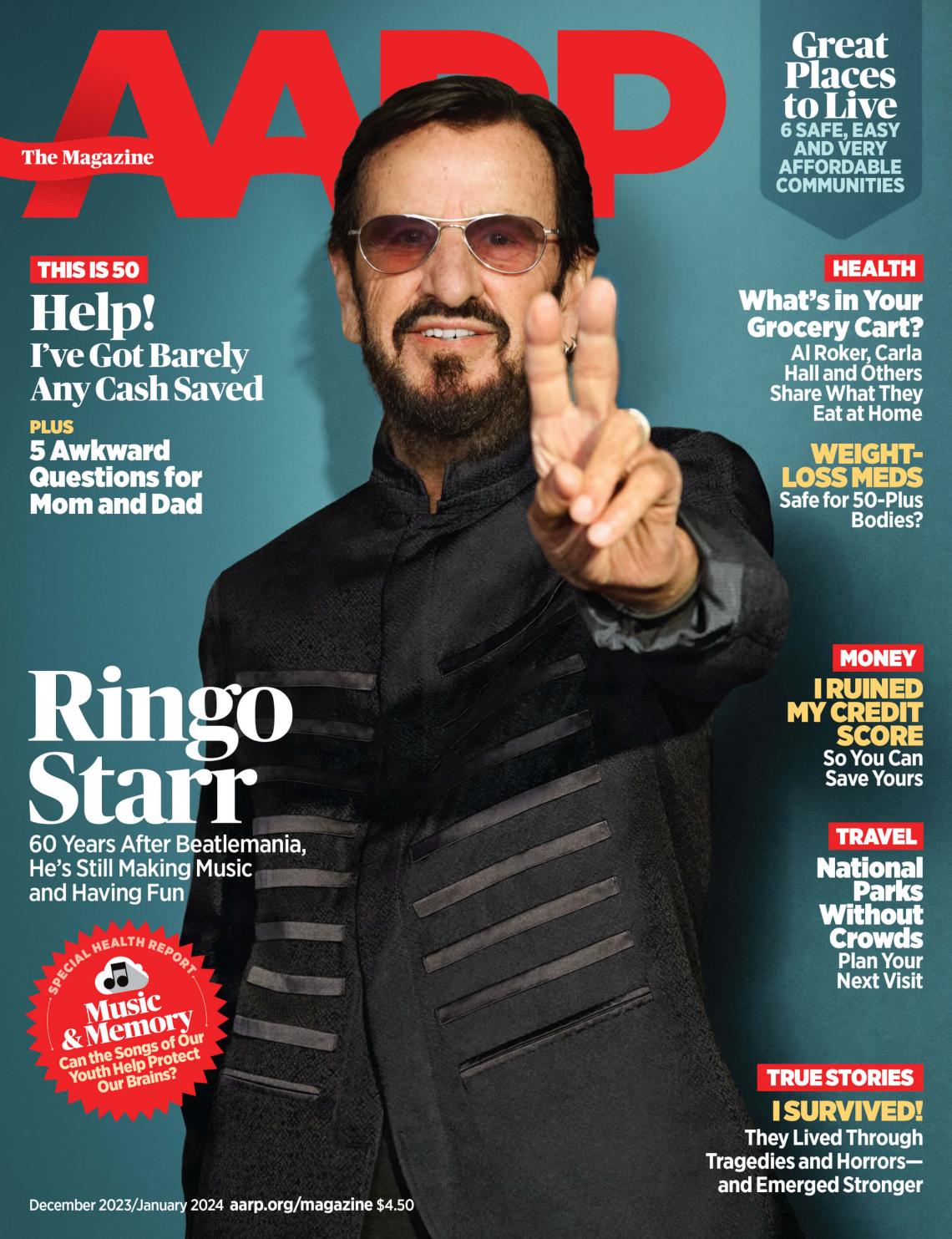 cover of aarp the magazine December 2023/January 2024