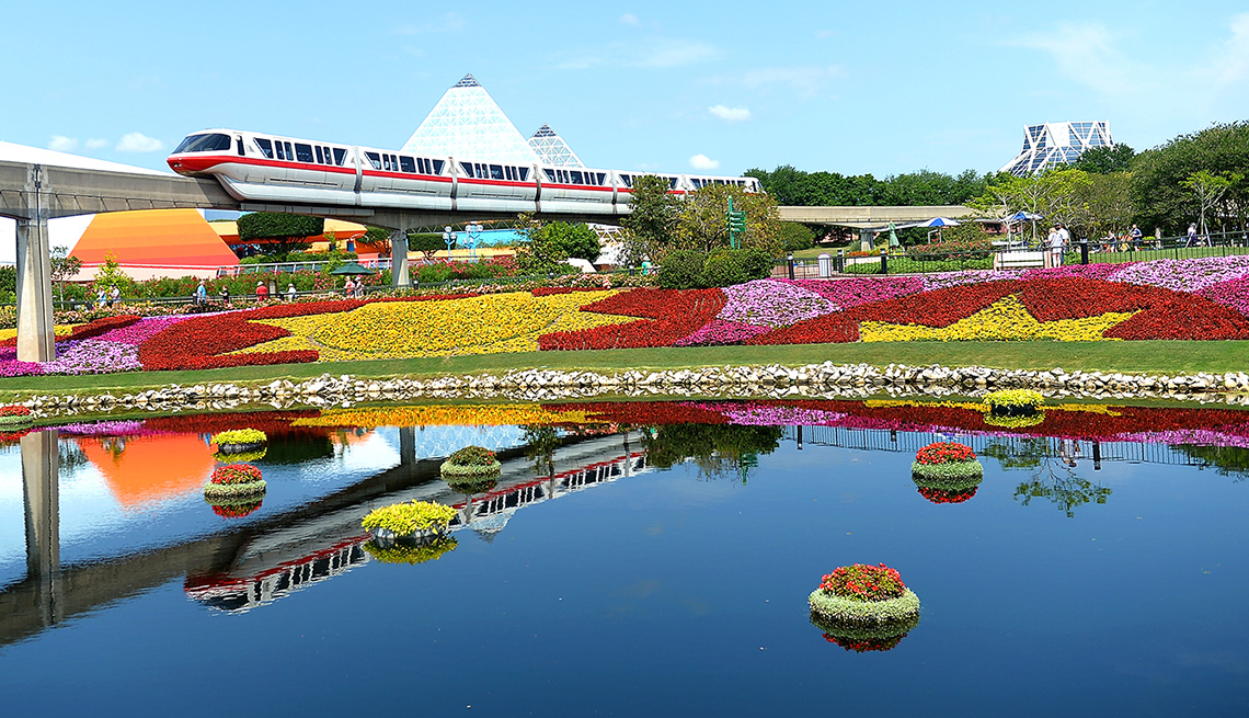 Panorámica del Festival Internacional de Flores y Jardines de Epcot en Walt Disney World