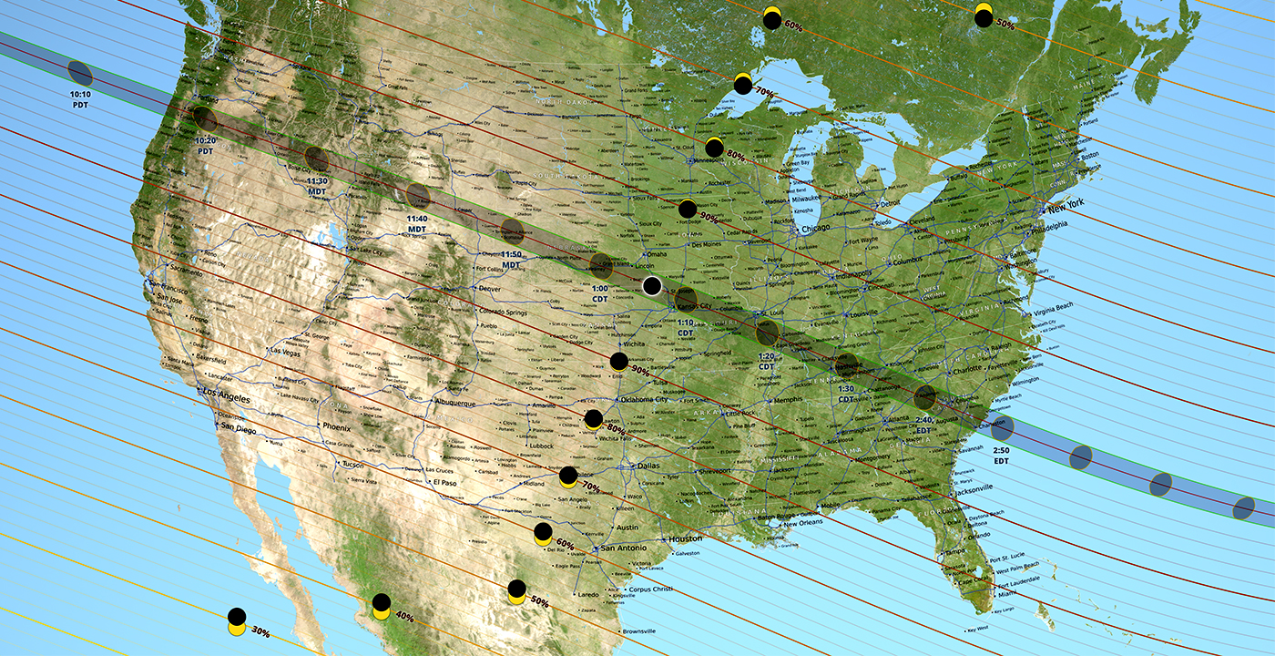Ciudades y pueblos donde contemplar el eclipse total