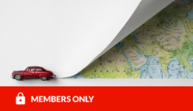 car driving across a map