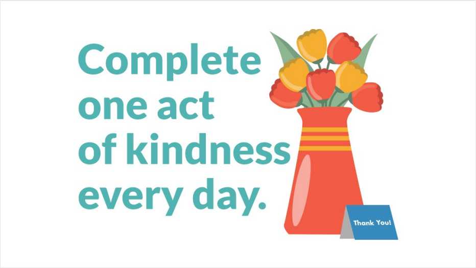 A graphic of a vase and thank you note