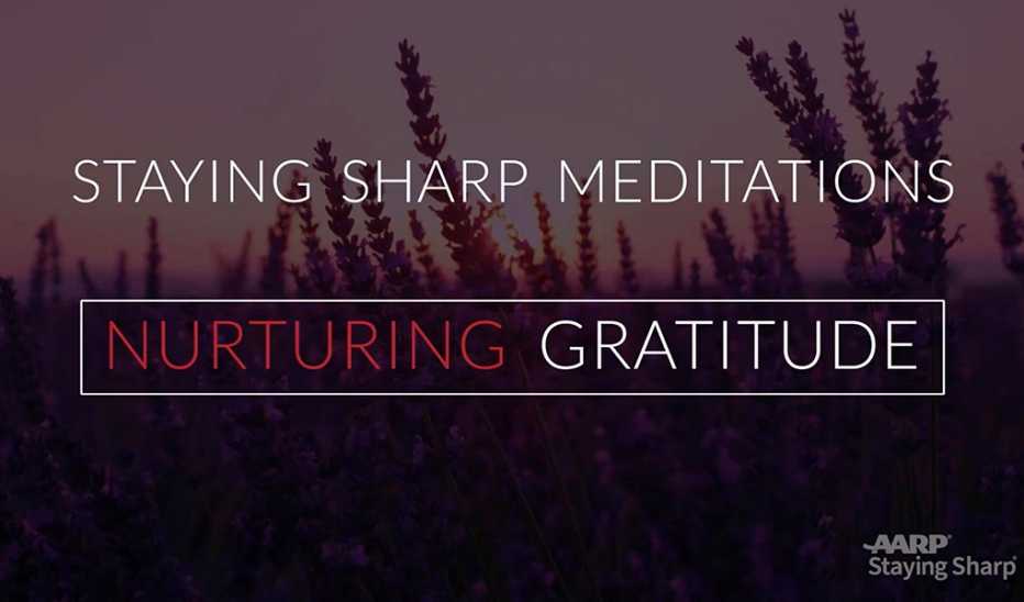 "Nurturing Gratitude" text over top a field