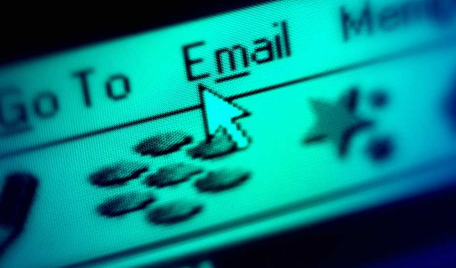 A close-up view of a web browser selecting "Email"
