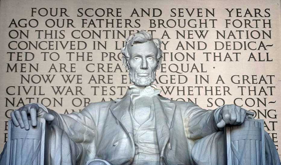 Statue of Abraham Lincoln at the Lincoln Memorial