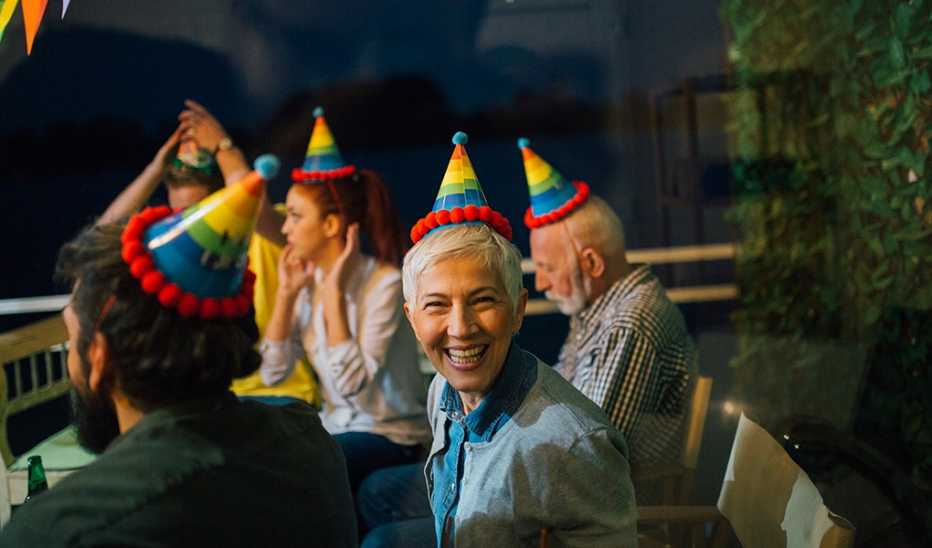 The most successful parties have a clear purpose A woman having an outdoor birthday party