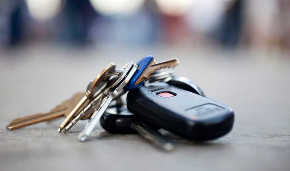 A close-up view of car keys