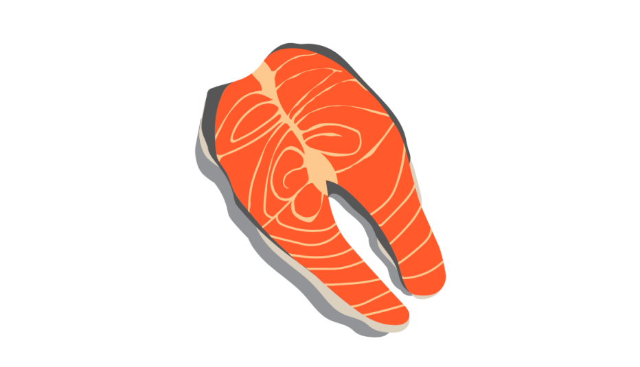 A salmon steak