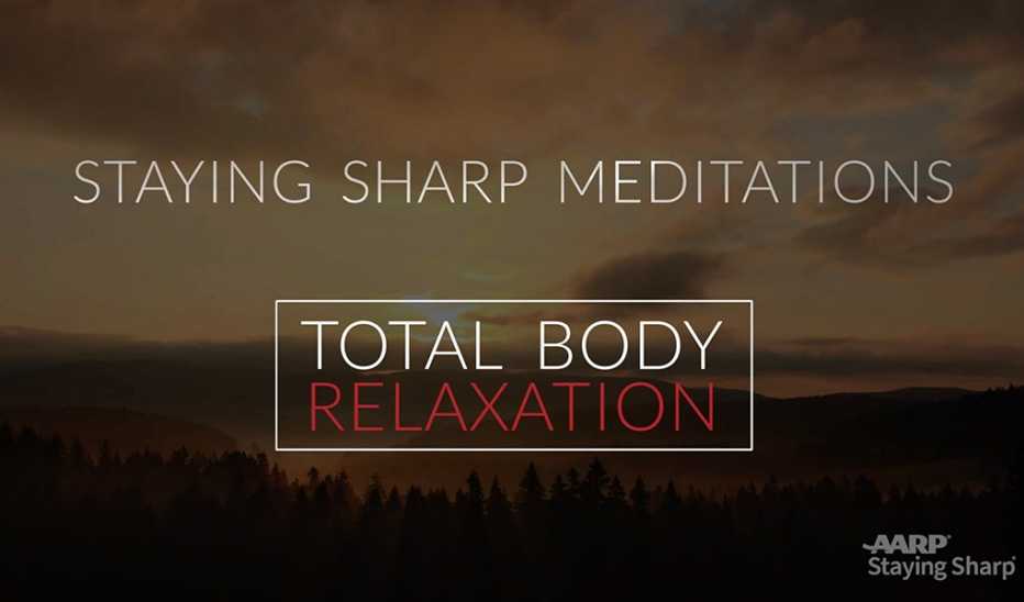 "Total Body Relaxation" text over top of a forest