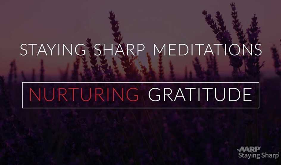 "Nurturing Gratitude" text over top a field